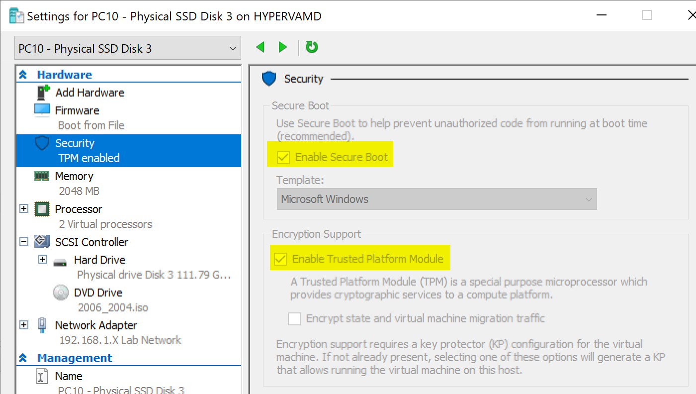 Enable Bitlocker HyperV1