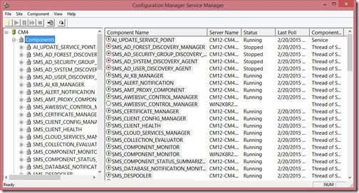 Configuration Manager Service Managerin käyttäminen lokitiedoston koon muuttamiseen - SMS_Cloud_Services_Manager