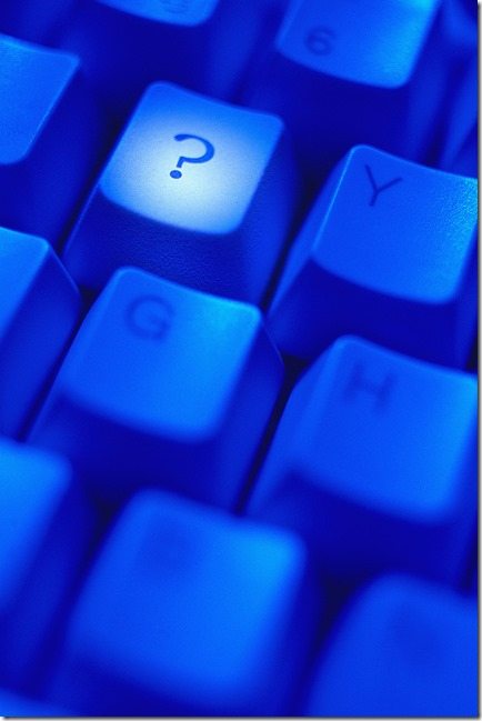 Chave de ponto de interrogação no teclado do computador - Banco de dados WSUS