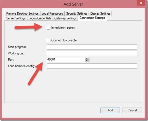 RDCM - Connection Settings