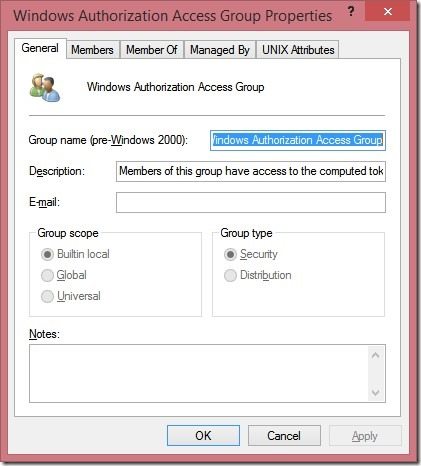 Configuration Manager 2012 R2, SSRS and Windows Authorization Access Group - Members Tab