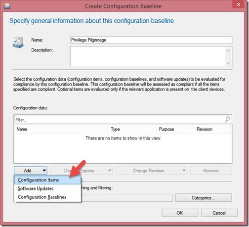 Configuration Baseline - Step 2 ConfigMgr Environment Baseline - Step 2
