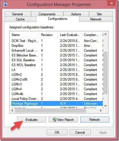 Testing a Configuration Baseline Manually - Step 1 Test the Configuration Baseline Manually - Step 1