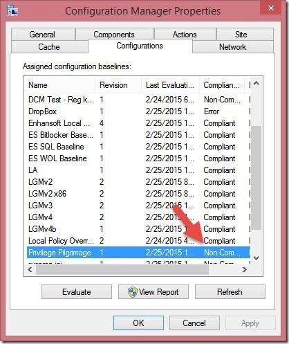 Testing a Configuration Baseline Manually - Step 2 Test the Configuration Baseline Manually - Step 2