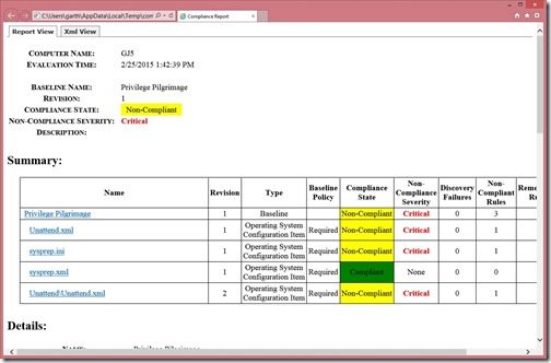 Testing a Configuration Baseline Manually - Step 3 Test the Configuration Baseline Manually - Step 3