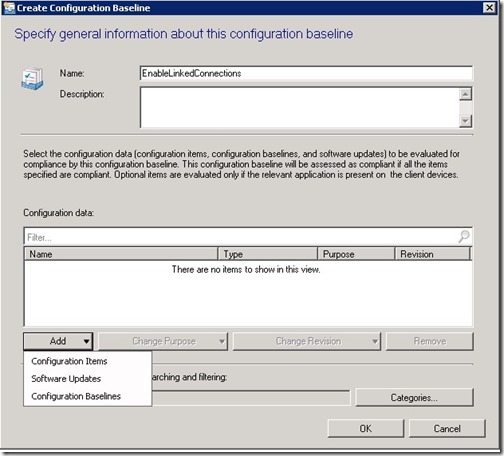 Configuration Baseline Remediation -Create the Baseline - Step2