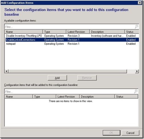 Configuration Baseline Remediation-Baseline-Step3 Configuration Create the Baseline Remediation-Baseline-Step3