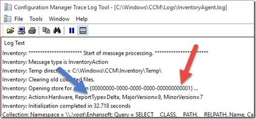 Troubleshoot ConfigMgr hardware inventory issues - Phase 1 - InventoryAgentLog
