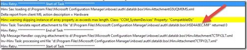 Troubleshoot ConfigMgr hardware inventory issues - Phase 2 - MP_hinvLog