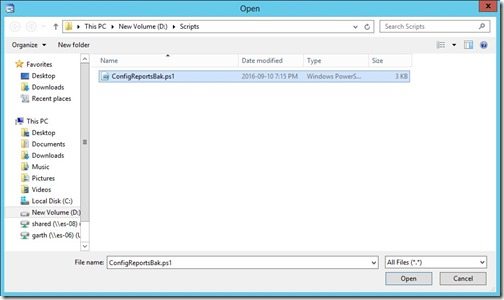 ConfigMgr-raporttien automaattinen varmuuskopiointi SQL Server Agentin avulla-Vaihe 11