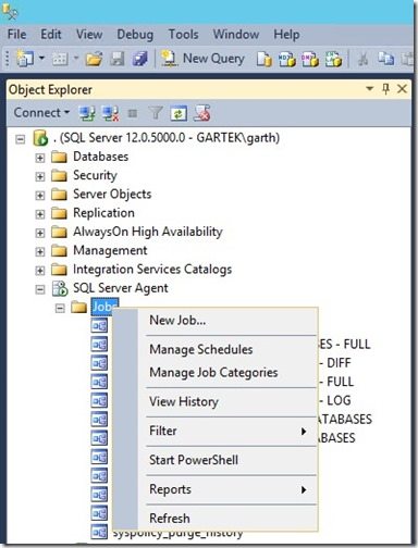 Cómo hacer una copia de seguridad automática de los informes ConfigMgr usando el Agente SQL Server-Paso 7