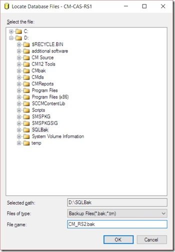 Come eseguire il backup del database ConfigMgr utilizzando SQL Server - Passaggio 3