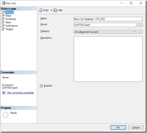 How to Backup Your ConfigMgr Database Using SQL Server-Step 8