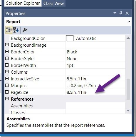 How to Set the Page Size for a ConfigMgr Report-Report Properties