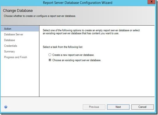 Existing Report Server Database