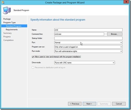 Configuration Manager Deployment Test 1-Create Package and Program Wizard Configuration Manager Deployment Test 1-Create Package and Program Wizard