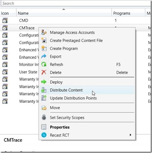 Configuration Manager Deployment Test 2-Distribute Content