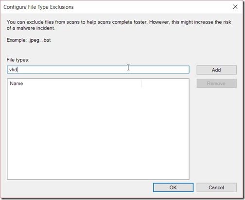 Configuration Manager-Endpoint Protection and Hyper-V-Configure File Type Exclusions Configuration Manager-Endpoint Protection and Hyper-V-Configure File Type Exclusions
