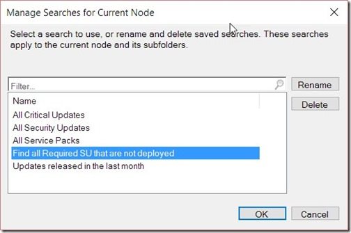 How to Determine What Software Updates Are Required within ConfigMgr-Manage Searches for Current Node