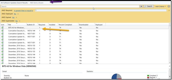 How to Determine What Software Updates Are Required within ConfigMgr-Search Results