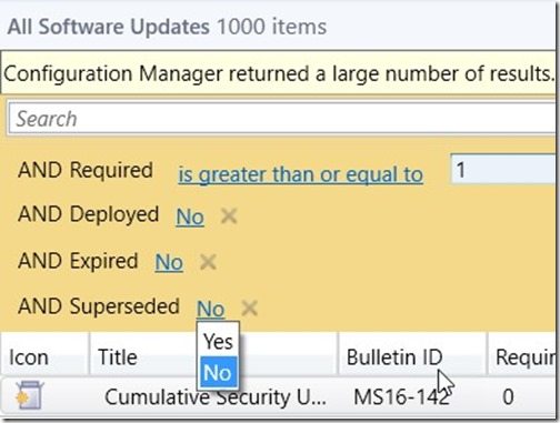 How to Determine What Software Updates Are Required within ConfigMgr-Superseded