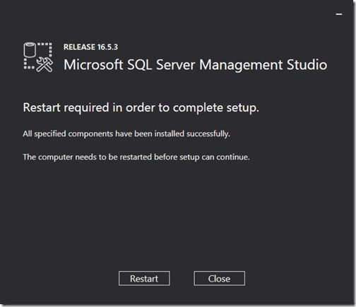 Dov'è il pulsante di riavvio di SQL Server Management Studio?