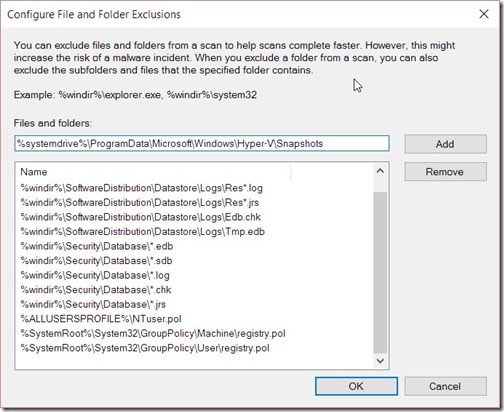 Reducing the Effects of Endpoint Protection on Hyper-V Server Performance-Add
