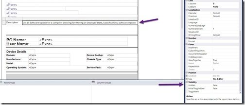 How to Insert a Report Description into a ConfigMgr Report-Properties
