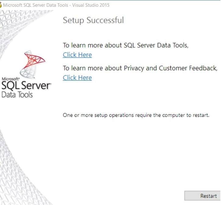 How do you install sql server data tools recast software