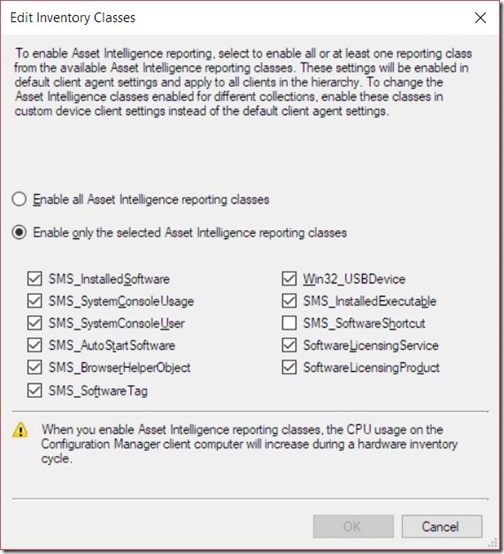 Asset Intelligence - Enable Only Asset Intelligence - Enable Only
