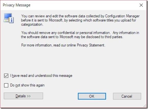 Asset Intelligence - Privacy Message Asset Intelligence - Privacy Message