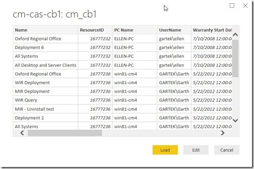 Getting Started with Power BI Desktop and SCCM-Load