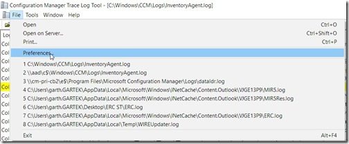 What is CMTrace - Tip 2 - Preferences What is CMTrace - Tip 2 - Preferences