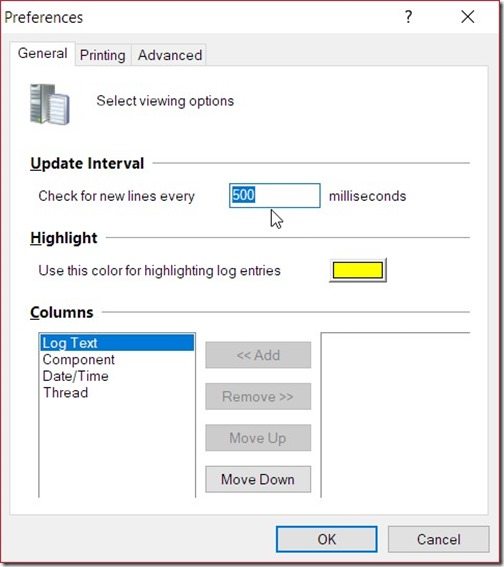 What is CMTrace - Tip 2 - Yellow Box