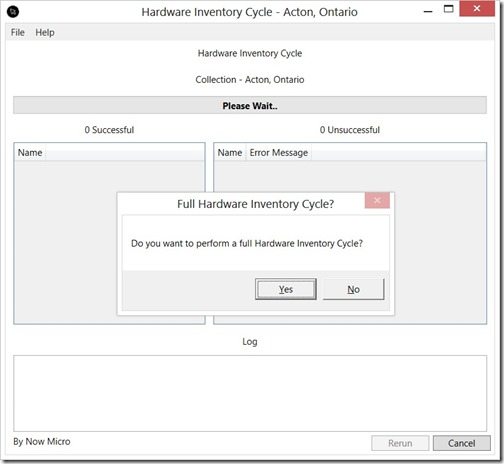 Perform a Full Hardware Inventory - Yes