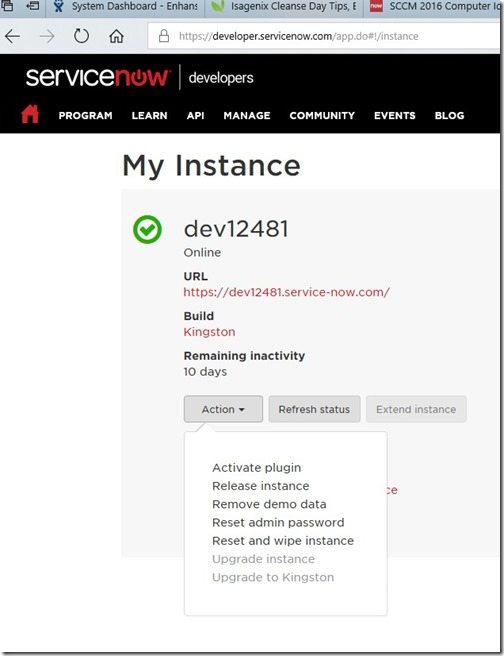 Integrate SCCM Data with ServiceNow - Action Button