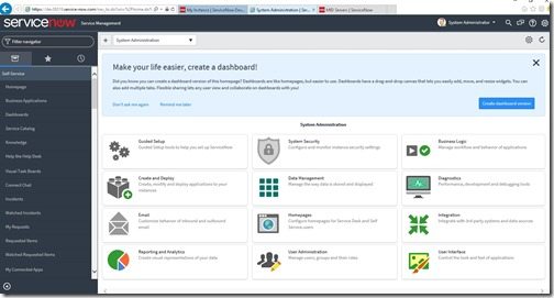 Request a ServiceNow Developer Instance - System Administrator