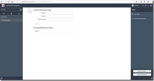 ServiceNow MID Server - Créer un utilisateur de serveur MID