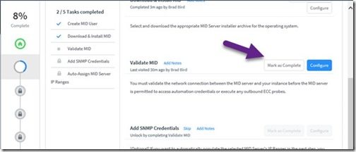ServiceNow MID Server - Validate MID Complete