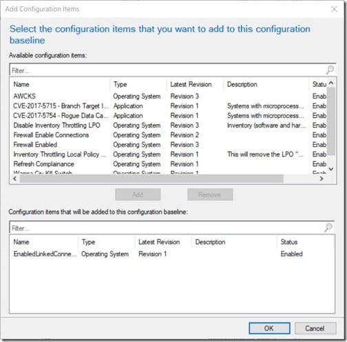 Configuration Baseline - Available CIs