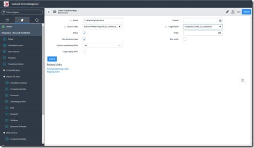 Customize SCCM Data in the ServiceNow CMDB - Mapping Assist