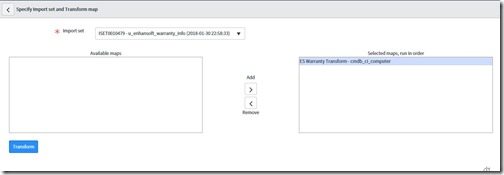 Customize SCCM Data in the ServiceNow CMDB - Transform Button