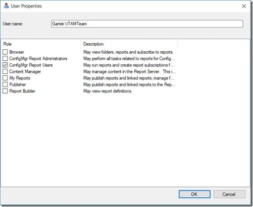 Grant Permission to a Single SCCM SSRS Report - User Properties