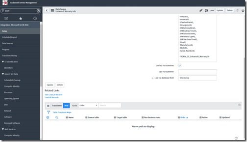 Import Custom SCCM Data - Data Source