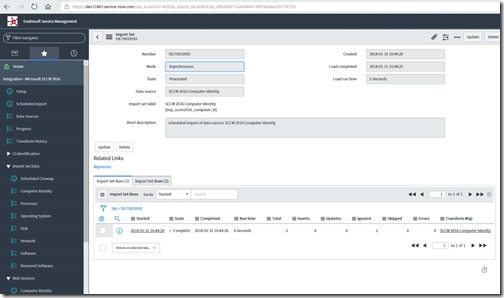 Import Custom SCCM Data - Import Set Rows Tab