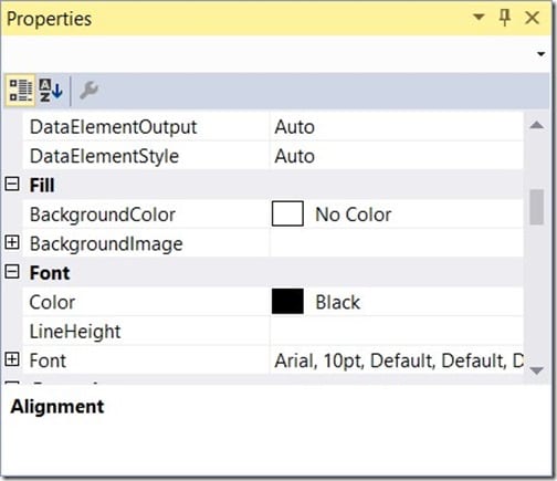 Alternating Row Colors - Properties