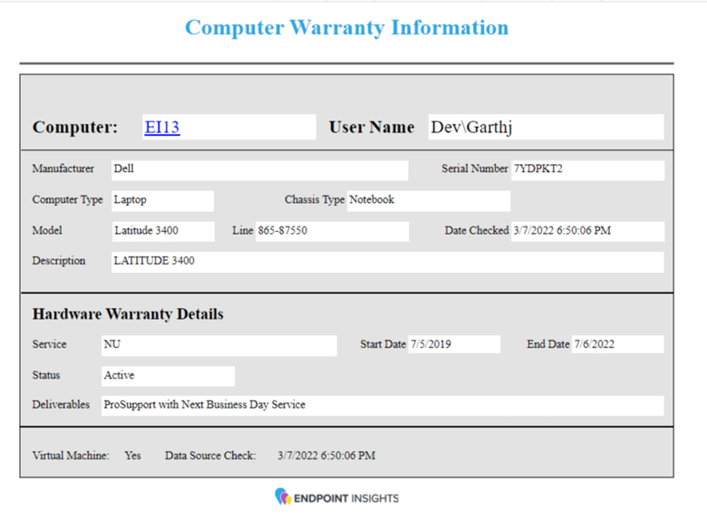 Informations sur la garantie de l'ordinateur-Dell-Latitude 3400