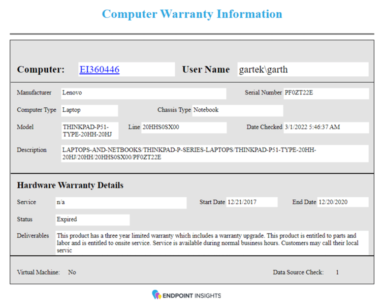 Informations sur la garantie de l'ordinateur - Lenovo
