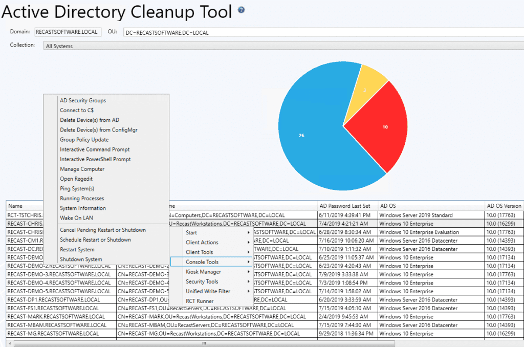 Right Click Tools Dashboards Active Directory Cleanup Tool