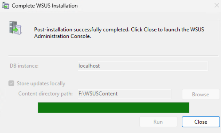 Installing SQL - Successful installation